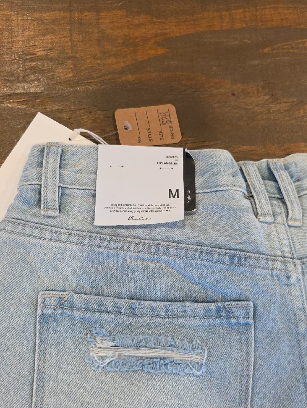 KanCan Light Blue Distressed Denim Shorts - Picture 10 of 14